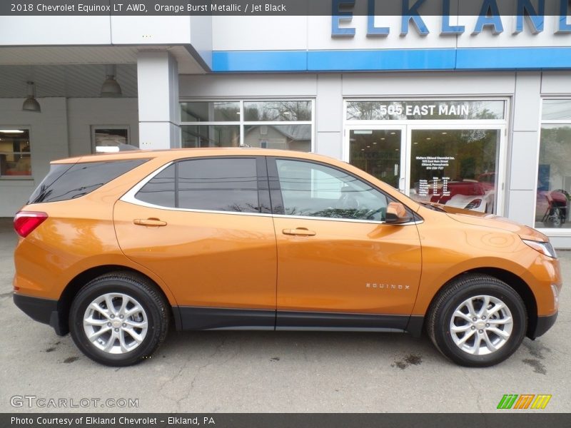 Orange Burst Metallic / Jet Black 2018 Chevrolet Equinox LT AWD