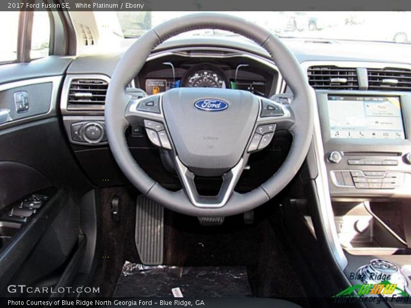 White Platinum / Ebony 2017 Ford Fusion SE