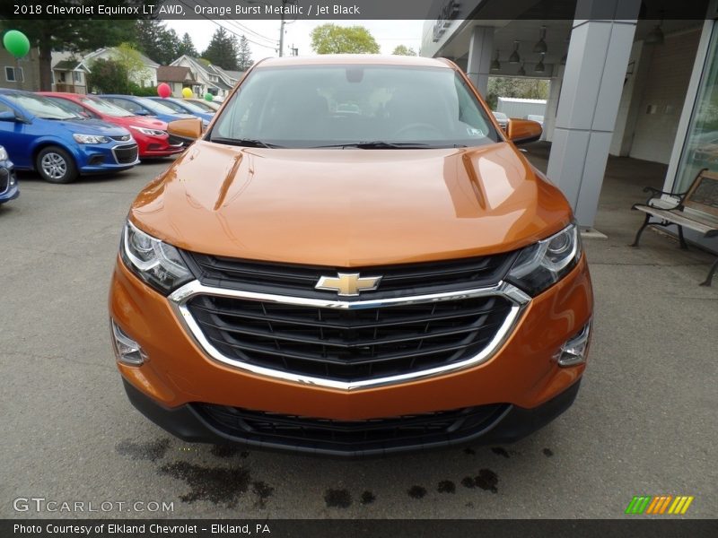Orange Burst Metallic / Jet Black 2018 Chevrolet Equinox LT AWD
