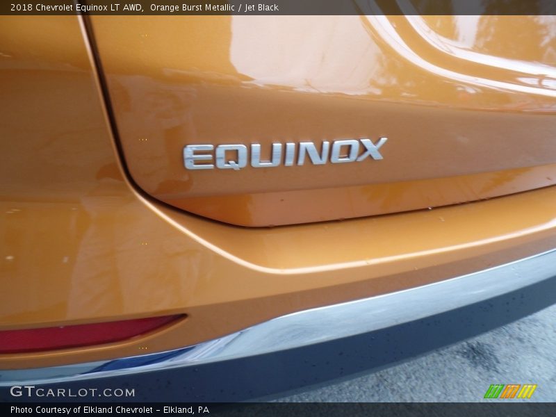 Orange Burst Metallic / Jet Black 2018 Chevrolet Equinox LT AWD