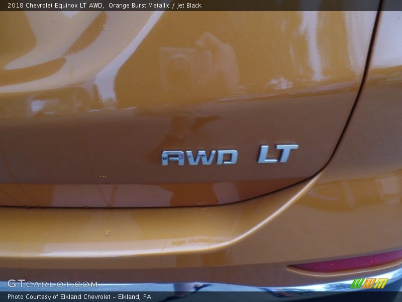 Orange Burst Metallic / Jet Black 2018 Chevrolet Equinox LT AWD