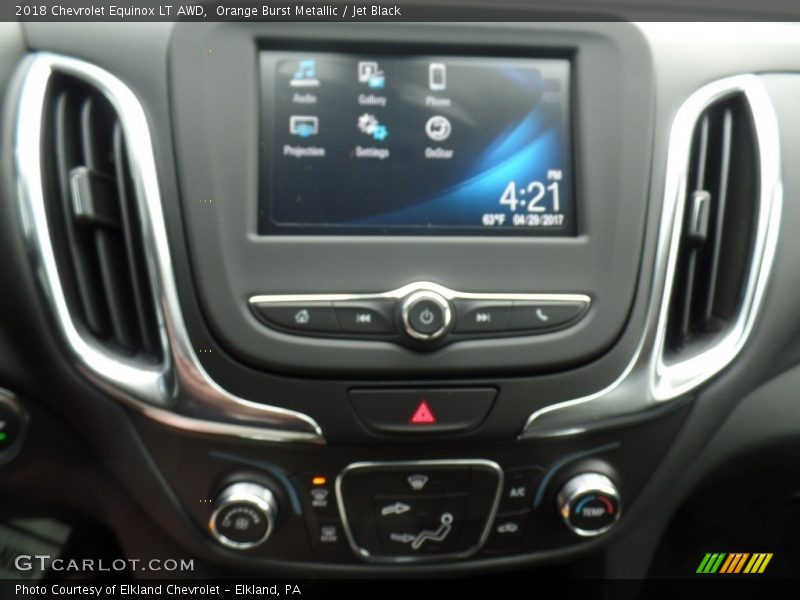 Orange Burst Metallic / Jet Black 2018 Chevrolet Equinox LT AWD