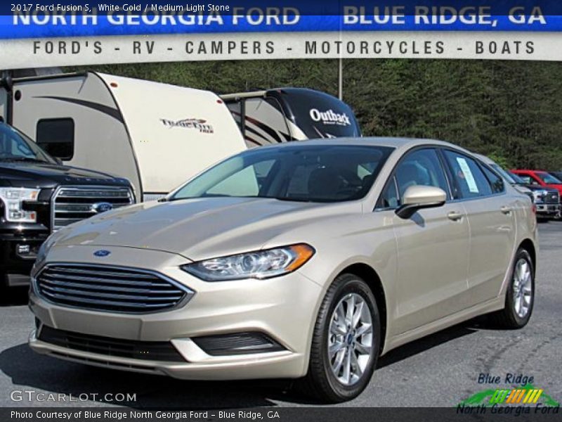 White Gold / Medium Light Stone 2017 Ford Fusion S