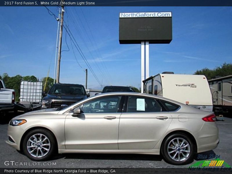 White Gold / Medium Light Stone 2017 Ford Fusion S