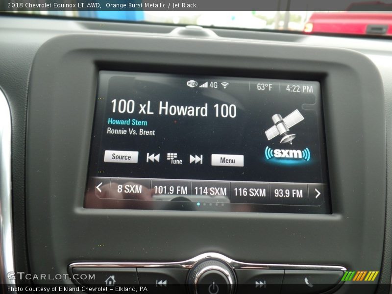 Orange Burst Metallic / Jet Black 2018 Chevrolet Equinox LT AWD