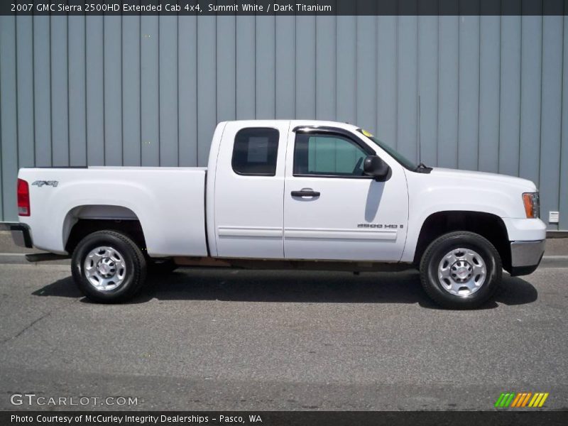 Summit White / Dark Titanium 2007 GMC Sierra 2500HD Extended Cab 4x4