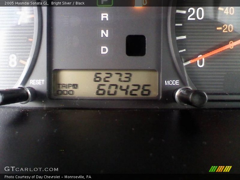Bright Silver / Black 2005 Hyundai Sonata GL