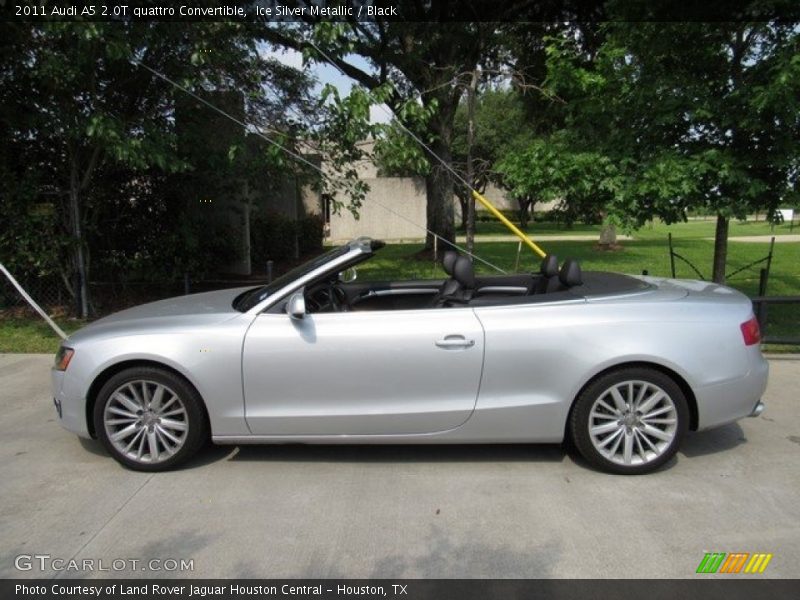 Ice Silver Metallic / Black 2011 Audi A5 2.0T quattro Convertible