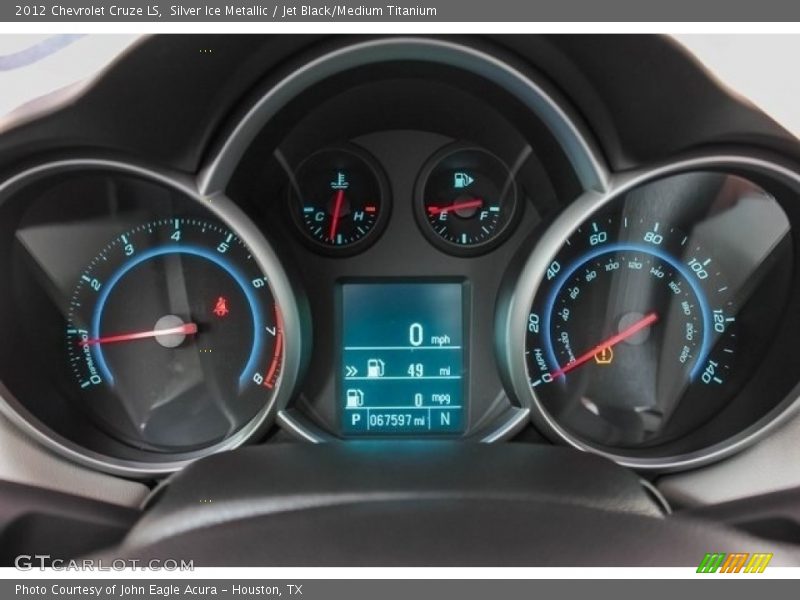 Silver Ice Metallic / Jet Black/Medium Titanium 2012 Chevrolet Cruze LS