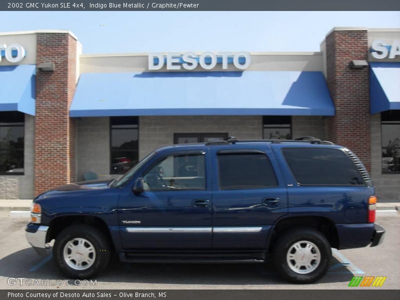 Indigo Blue Metallic / Graphite/Pewter 2002 GMC Yukon SLE 4x4