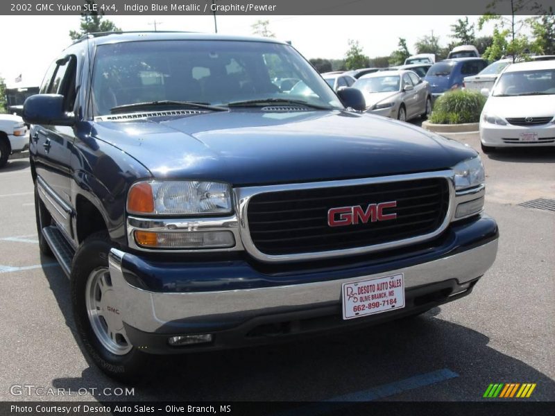 Indigo Blue Metallic / Graphite/Pewter 2002 GMC Yukon SLE 4x4