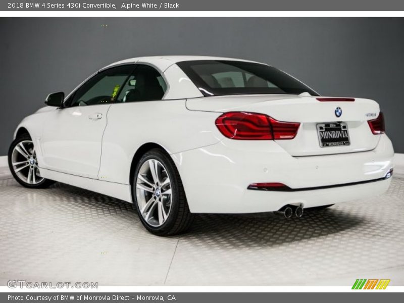 Alpine White / Black 2018 BMW 4 Series 430i Convertible