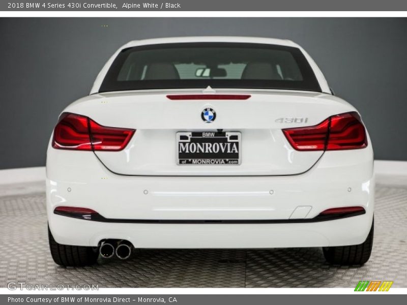 Alpine White / Black 2018 BMW 4 Series 430i Convertible
