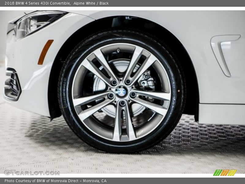 Alpine White / Black 2018 BMW 4 Series 430i Convertible