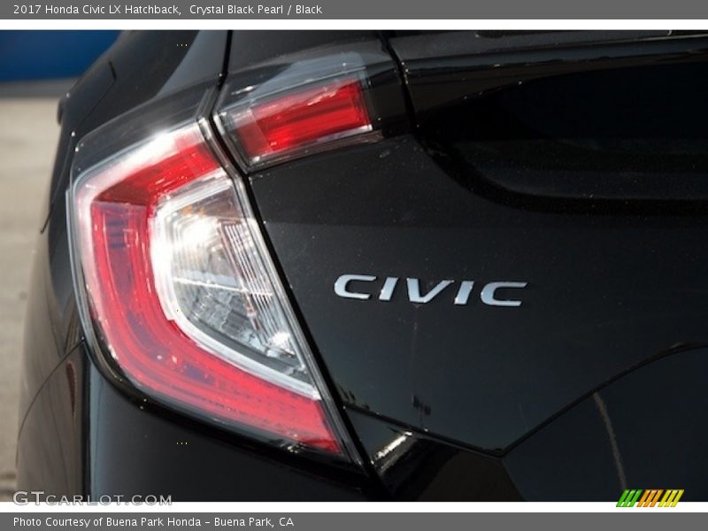 Crystal Black Pearl / Black 2017 Honda Civic LX Hatchback