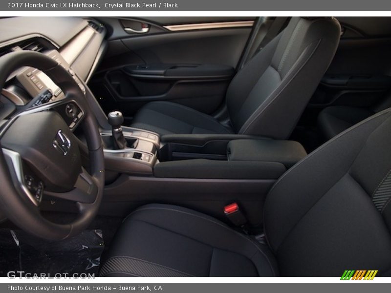 Crystal Black Pearl / Black 2017 Honda Civic LX Hatchback