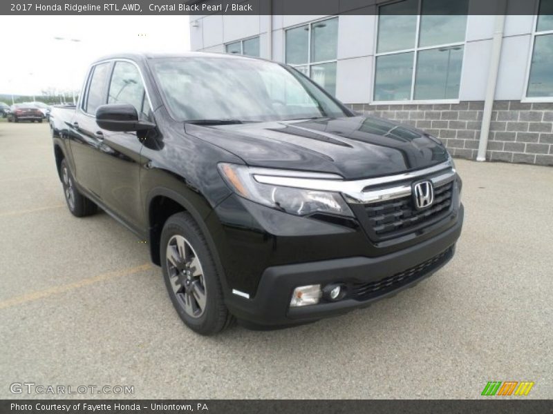 Crystal Black Pearl / Black 2017 Honda Ridgeline RTL AWD