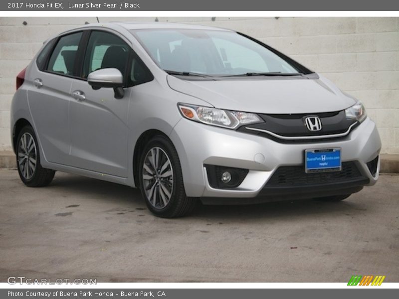 Lunar Silver Pearl / Black 2017 Honda Fit EX