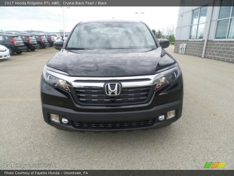 Crystal Black Pearl / Black 2017 Honda Ridgeline RTL AWD