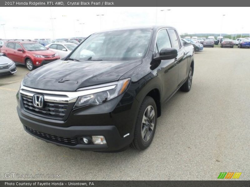 Crystal Black Pearl / Black 2017 Honda Ridgeline RTL AWD
