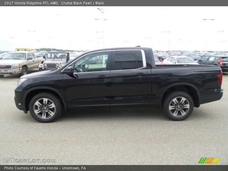 Crystal Black Pearl / Black 2017 Honda Ridgeline RTL AWD