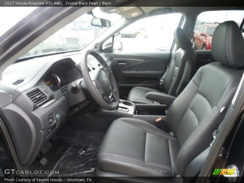 Crystal Black Pearl / Black 2017 Honda Ridgeline RTL AWD