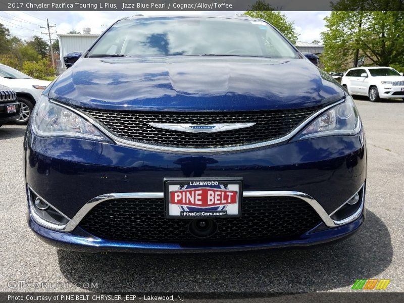 Jazz Blue Pearl / Cognac/Alloy/Toffee 2017 Chrysler Pacifica Touring L Plus