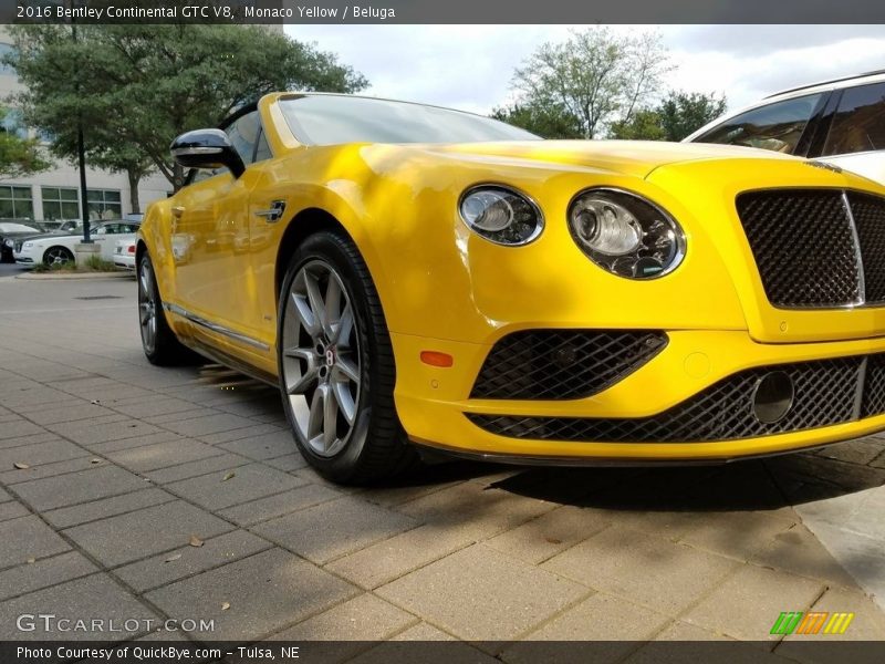Monaco Yellow / Beluga 2016 Bentley Continental GTC V8