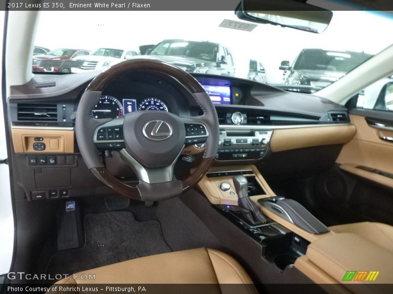 Eminent White Pearl / Flaxen 2017 Lexus ES 350