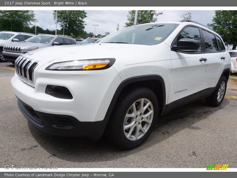 Bright White / Black 2017 Jeep Cherokee Sport