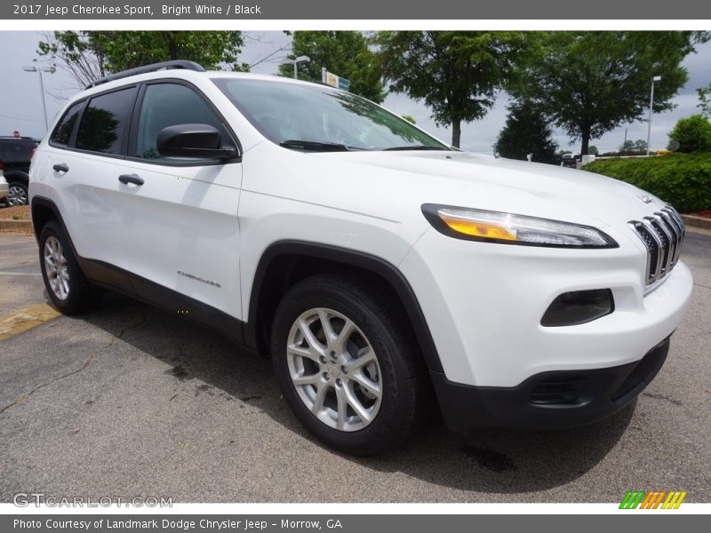 Bright White / Black 2017 Jeep Cherokee Sport