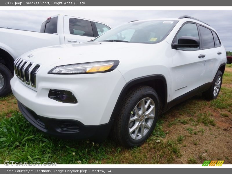 Bright White / Black 2017 Jeep Cherokee Sport