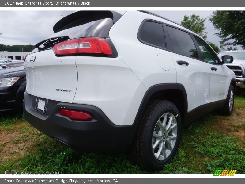 Bright White / Black 2017 Jeep Cherokee Sport