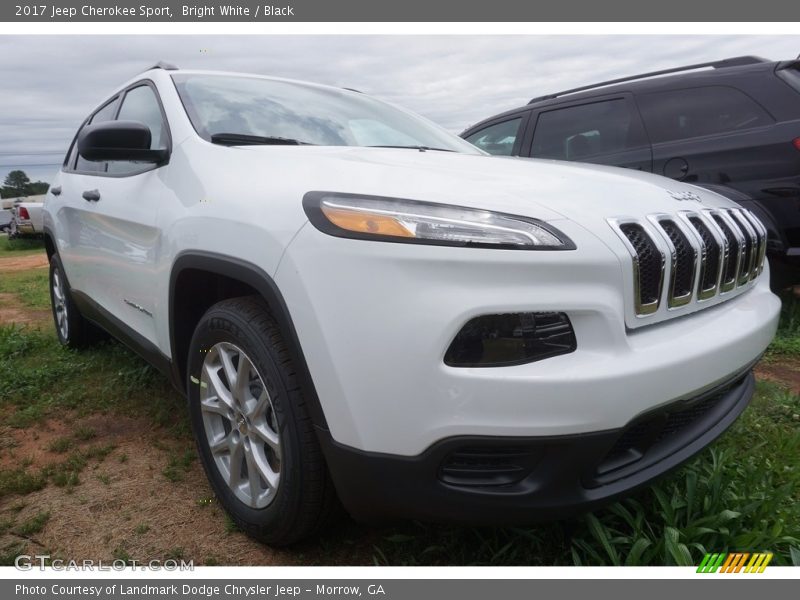 Bright White / Black 2017 Jeep Cherokee Sport