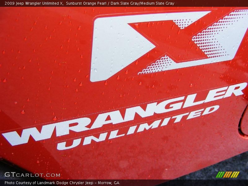 Sunburst Orange Pearl / Dark Slate Gray/Medium Slate Gray 2009 Jeep Wrangler Unlimited X