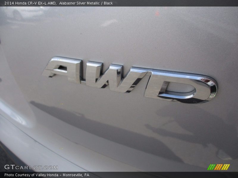 Alabaster Silver Metallic / Black 2014 Honda CR-V EX-L AWD