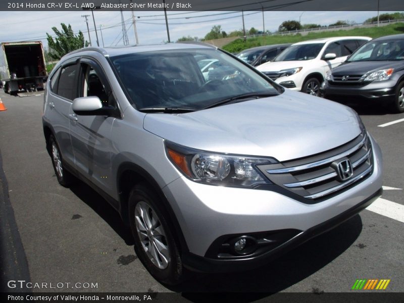 Alabaster Silver Metallic / Black 2014 Honda CR-V EX-L AWD