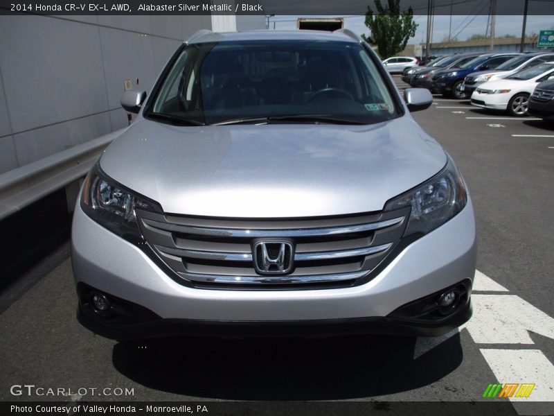Alabaster Silver Metallic / Black 2014 Honda CR-V EX-L AWD