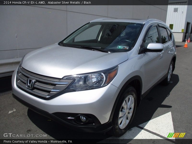 Alabaster Silver Metallic / Black 2014 Honda CR-V EX-L AWD