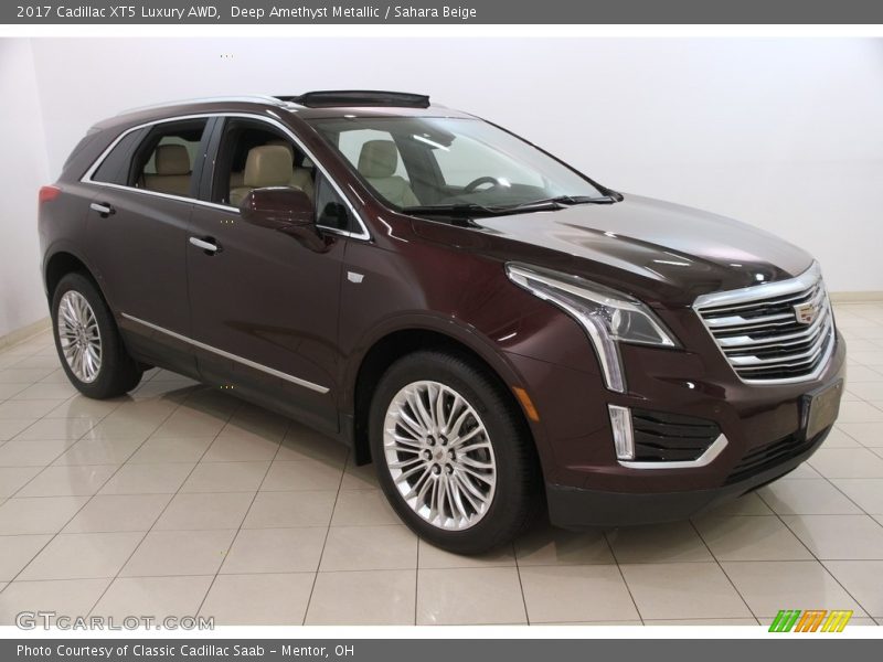 Deep Amethyst Metallic / Sahara Beige 2017 Cadillac XT5 Luxury AWD