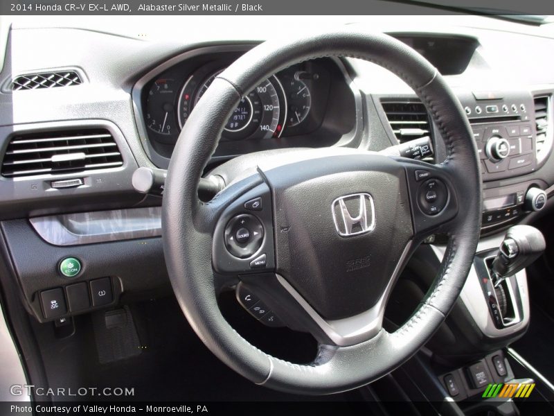 Alabaster Silver Metallic / Black 2014 Honda CR-V EX-L AWD
