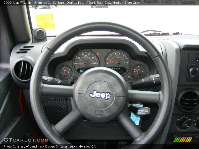 Sunburst Orange Pearl / Dark Slate Gray/Medium Slate Gray 2009 Jeep Wrangler Unlimited X