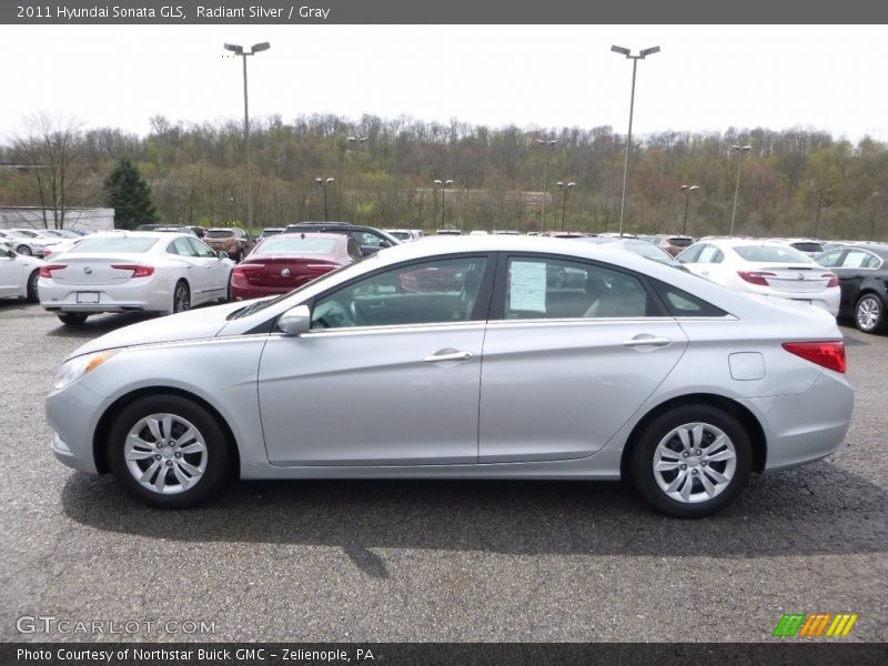 Radiant Silver / Gray 2011 Hyundai Sonata GLS