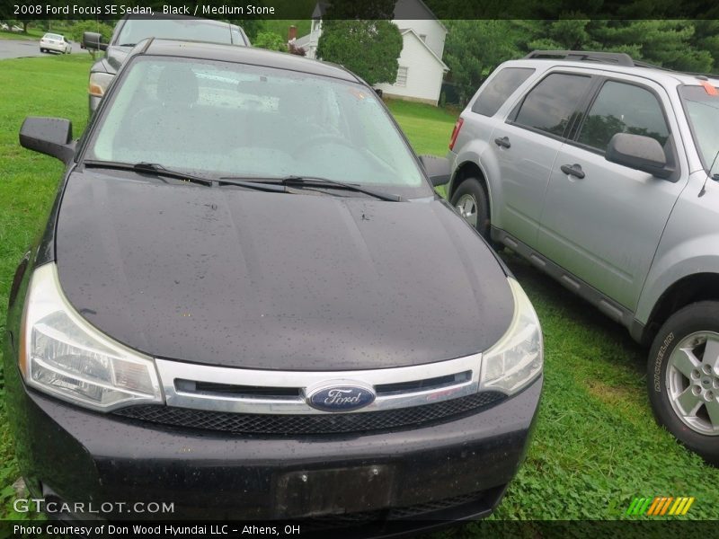 Black / Medium Stone 2008 Ford Focus SE Sedan