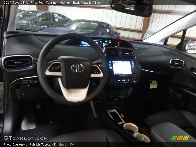 Midnight Black Metallic / Black 2017 Toyota Prius Prius Four Touring