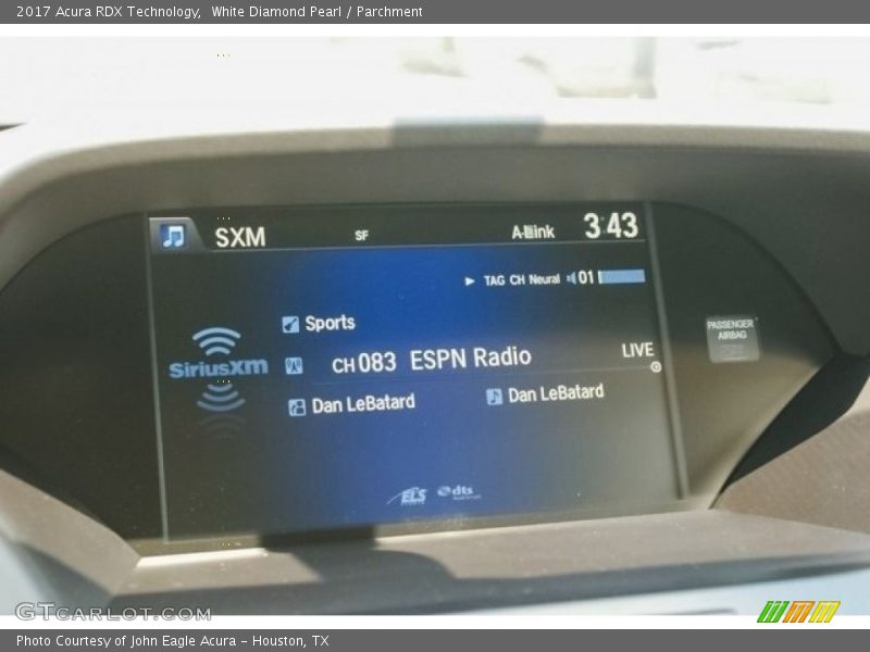 White Diamond Pearl / Parchment 2017 Acura RDX Technology