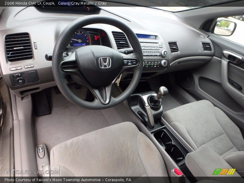 Galaxy Gray Metallic / Gray 2006 Honda Civic LX Coupe