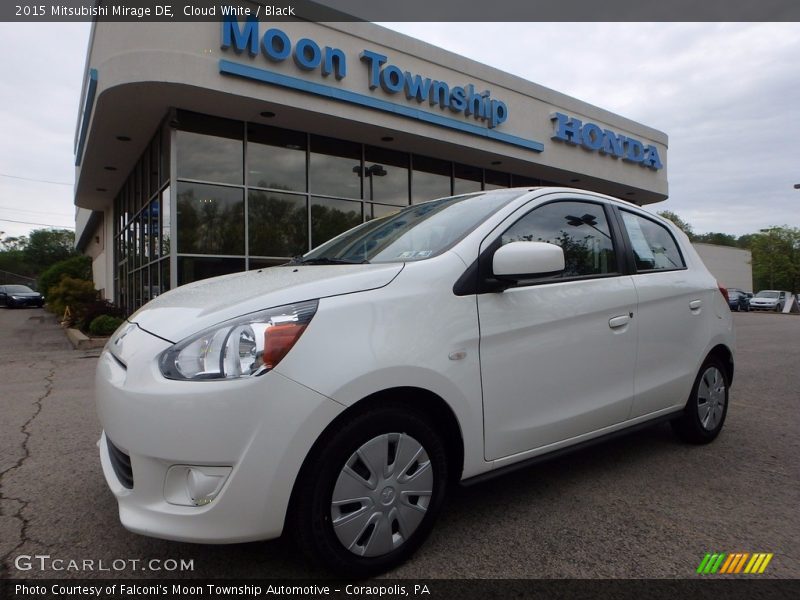 Cloud White / Black 2015 Mitsubishi Mirage DE