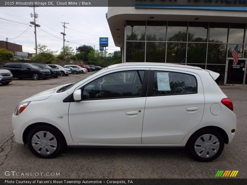 Cloud White / Black 2015 Mitsubishi Mirage DE