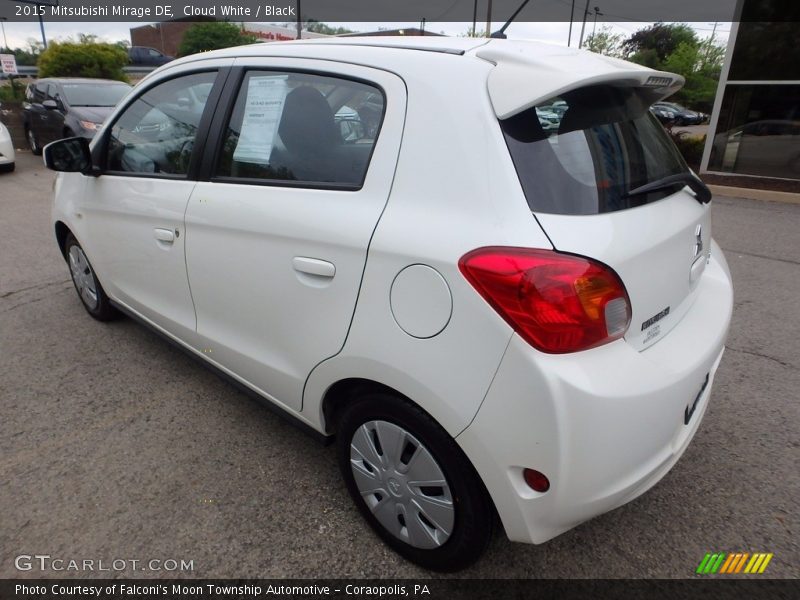 Cloud White / Black 2015 Mitsubishi Mirage DE